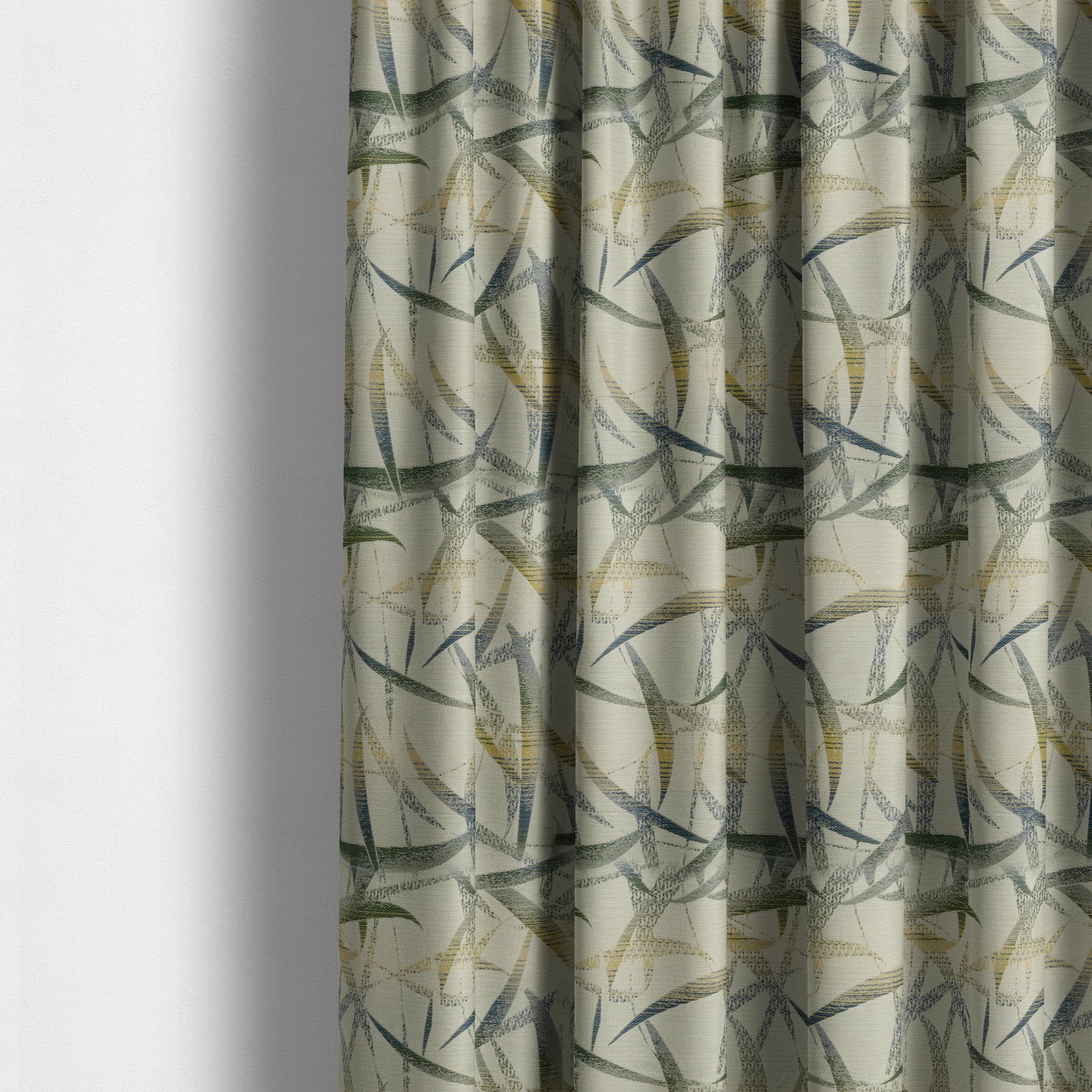 Budapest Abstract Pattern Green Colour Upholstery Fabric CTR-2345 - Made To Measure Curtains