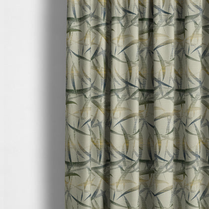 Budapest Abstract Pattern Green Colour Upholstery Fabric CTR-2345 - Made To Measure Curtains