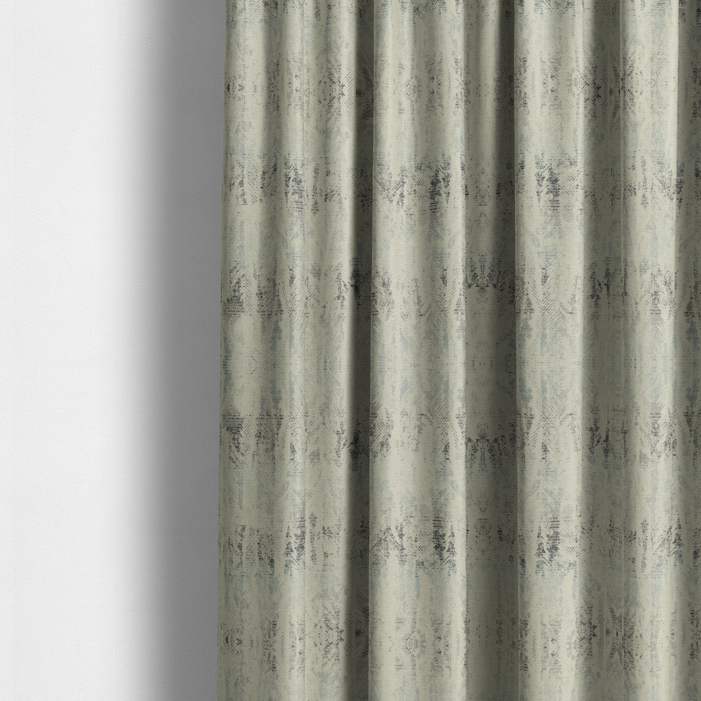 Budapest Herringbone Pattern Blue Colour Upholstery Fabric CTR-2348 - Made To Measure Curtains