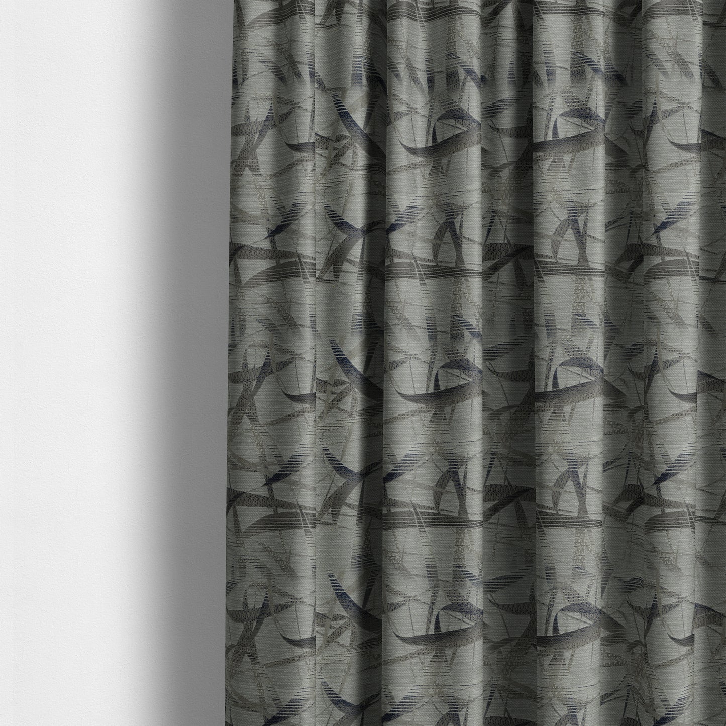 Budapest Abstract Pattern Grey Colour Upholstery Fabric CTR-2349 - Made To Measure Curtains