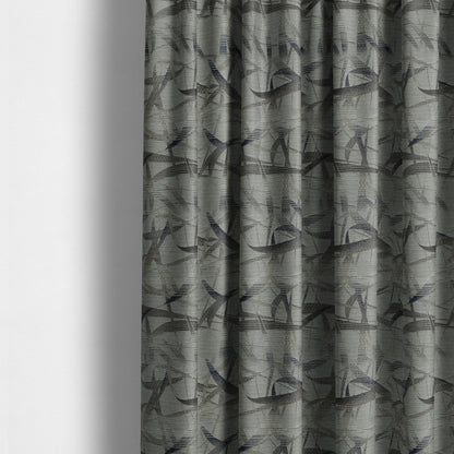 Budapest Abstract Pattern Grey Colour Upholstery Fabric CTR-2349 - Made To Measure Curtains