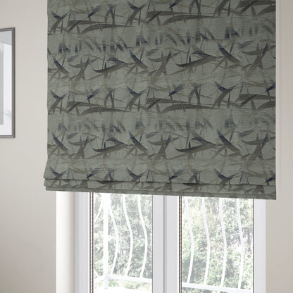 Budapest Abstract Pattern Grey Colour Upholstery Fabric CTR-2349 - Roman Blinds