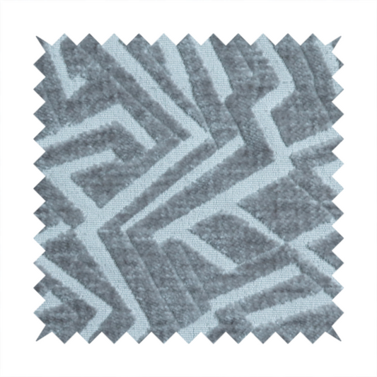 Darjeeling Textured Chenille Pattern In Silver Grey Upholstery Fabric CTR-2351