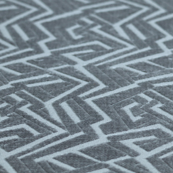 Darjeeling Textured Chenille Pattern In Silver Grey Upholstery Fabric CTR-2351