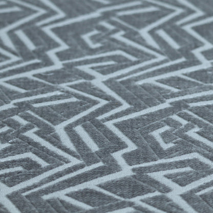 Darjeeling Textured Chenille Pattern In Silver Grey Upholstery Fabric CTR-2351