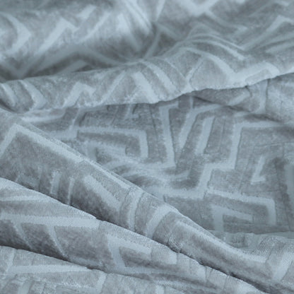 Darjeeling Textured Chenille Pattern In Light Grey Upholstery Fabric CTR-2352