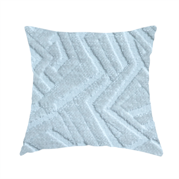 Darjeeling Textured Chenille Pattern In White Upholstery Fabric CTR-2353 - Handmade Cushions