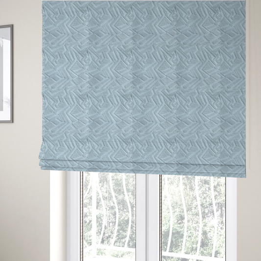 Darjeeling Textured Chenille Pattern In White Upholstery Fabric CTR-2353 - Roman Blinds