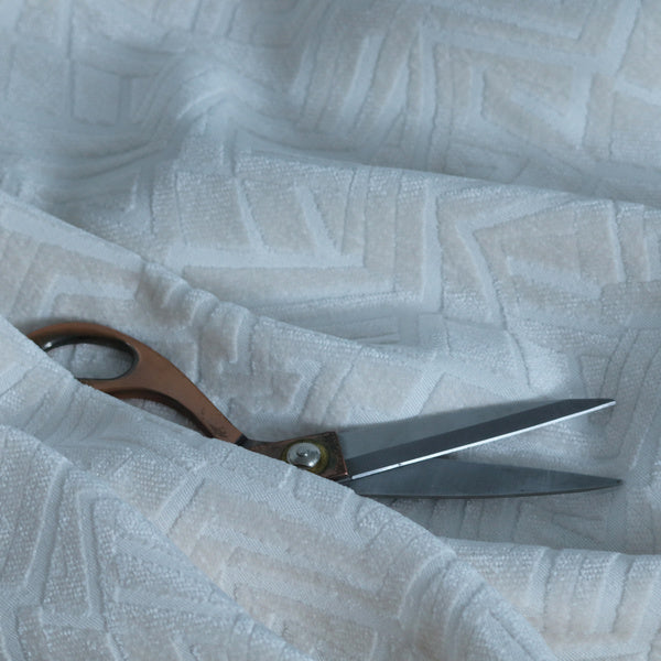 Darjeeling Textured Chenille Pattern In Cream Upholstery Fabric CTR-2354