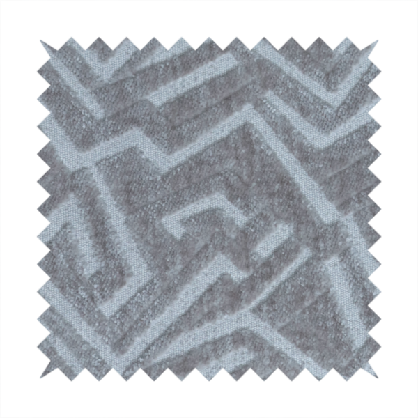 Darjeeling Textured Chenille Pattern In Grey Upholstery Fabric CTR-2355