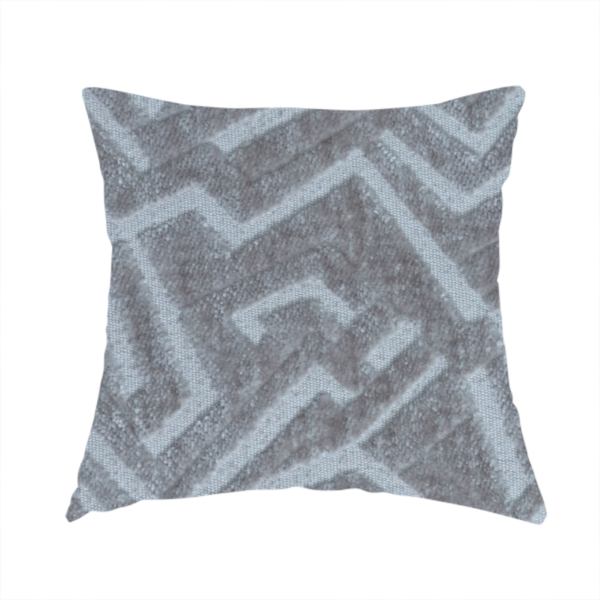 Darjeeling Textured Chenille Pattern In Grey Upholstery Fabric CTR-2355 - Handmade Cushions