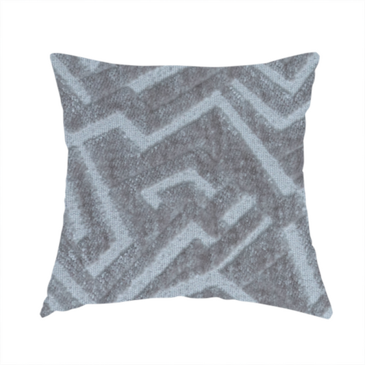 Darjeeling Textured Chenille Pattern In Grey Upholstery Fabric CTR-2355 - Handmade Cushions