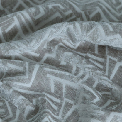 Darjeeling Textured Chenille Pattern In Grey Upholstery Fabric CTR-2355