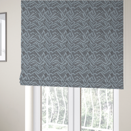 Darjeeling Textured Chenille Pattern In Grey Upholstery Fabric CTR-2355 - Roman Blinds