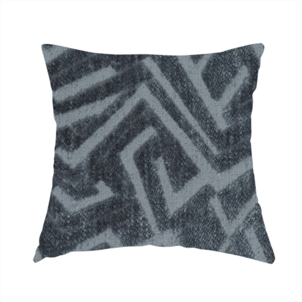 Darjeeling Textured Chenille Pattern In Dark Grey Upholstery Fabric CTR-2356 - Handmade Cushions