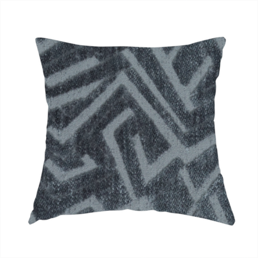 Darjeeling Textured Chenille Pattern In Dark Grey Upholstery Fabric CTR-2356 - Handmade Cushions