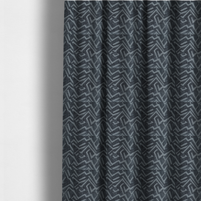 Darjeeling Textured Chenille Pattern In Dark Grey Upholstery Fabric CTR-2356 - Made To Measure Curtains