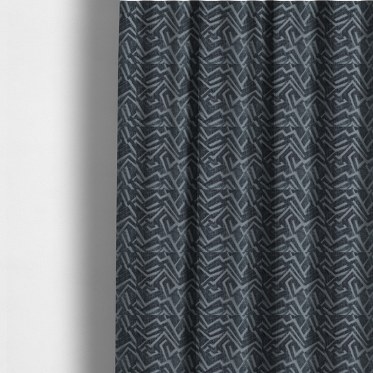 Darjeeling Textured Chenille Pattern In Dark Grey Upholstery Fabric CTR-2356 - Made To Measure Curtains