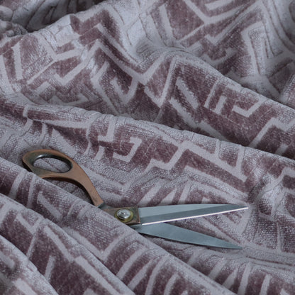 Darjeeling Textured Chenille Pattern In Pink Upholstery Fabric CTR-2357