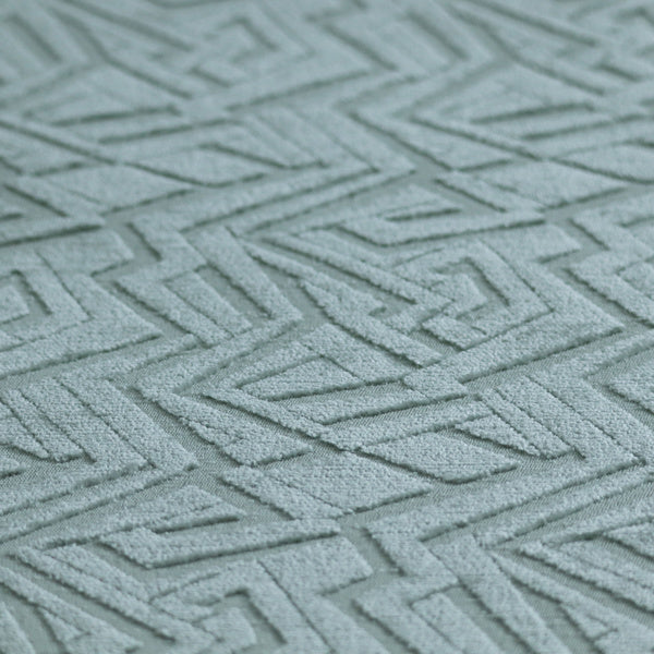 Darjeeling Textured Chenille Pattern In Green Upholstery Fabric CTR-2358