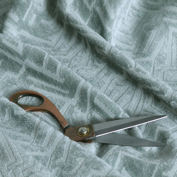 Darjeeling Textured Chenille Pattern In Green Upholstery Fabric CTR-2358