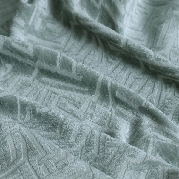 Darjeeling Textured Chenille Pattern In Green Upholstery Fabric CTR-2358