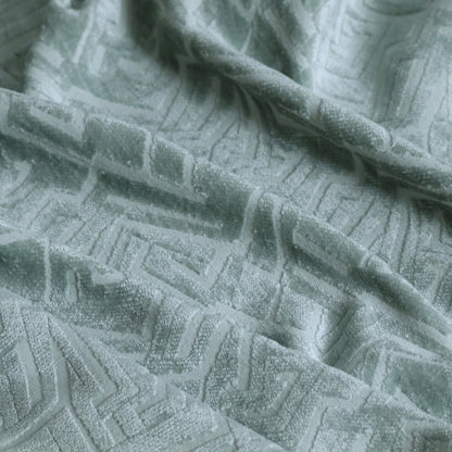 Darjeeling Textured Chenille Pattern In Green Upholstery Fabric CTR-2358