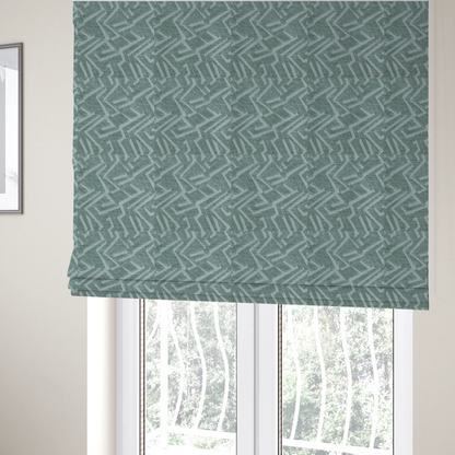 Darjeeling Textured Chenille Pattern In Green Upholstery Fabric CTR-2358 - Roman Blinds