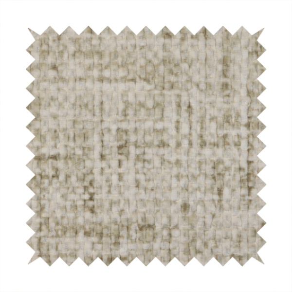 Parson Soft Velour Printed Weave Effect Upholstery Fabric Beige Colour CTR-2359