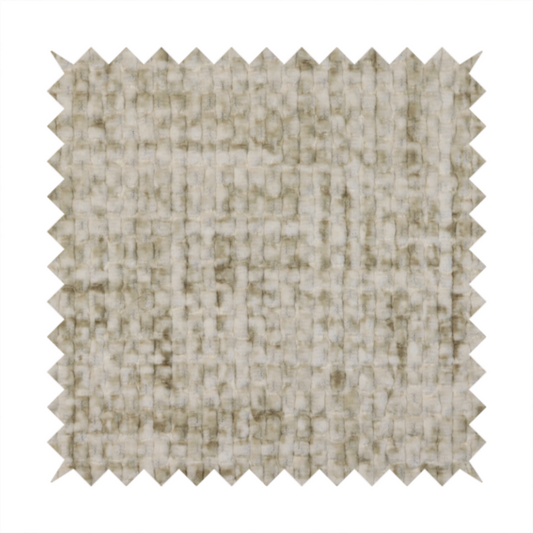 Parson Soft Velour Printed Weave Effect Upholstery Fabric Beige Colour CTR-2359