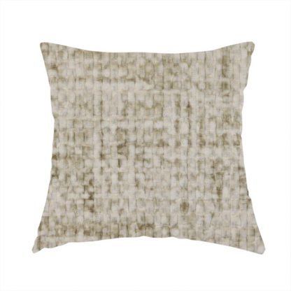 Parson Soft Velour Printed Weave Effect Upholstery Fabric Beige Colour CTR-2359 - Handmade Cushions
