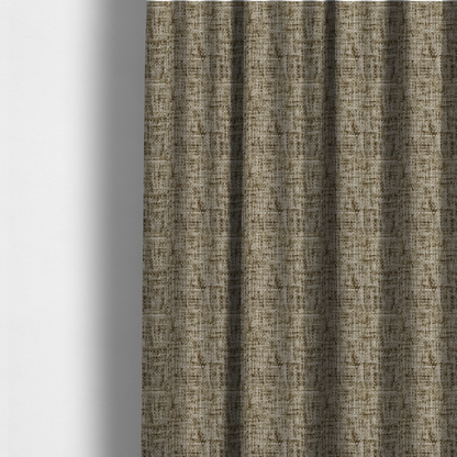Parson Soft Velour Printed Weave Effect Upholstery Fabric Brown Colour CTR-2360 - Made To Measure Curtains