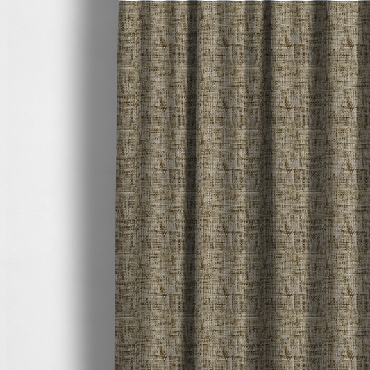 Parson Soft Velour Printed Weave Effect Upholstery Fabric Brown Colour CTR-2360 - Made To Measure Curtains