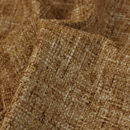 Parson Soft Velour Printed Weave Effect Upholstery Fabric Yellow Colour CTR-2361