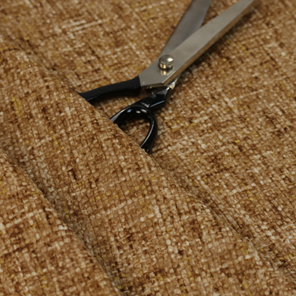 Parson Soft Velour Printed Weave Effect Upholstery Fabric Yellow Colour CTR-2361