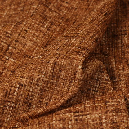 Parson Soft Velour Printed Weave Effect Upholstery Fabric Orange Colour CTR-2362