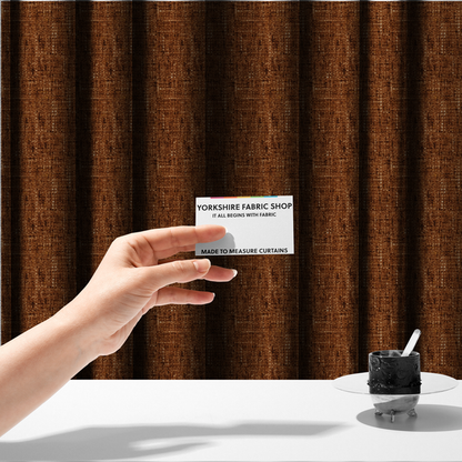 Parson Soft Velour Printed Weave Effect Upholstery Fabric Orange Colour CTR-2362 - Made To Measure Curtains