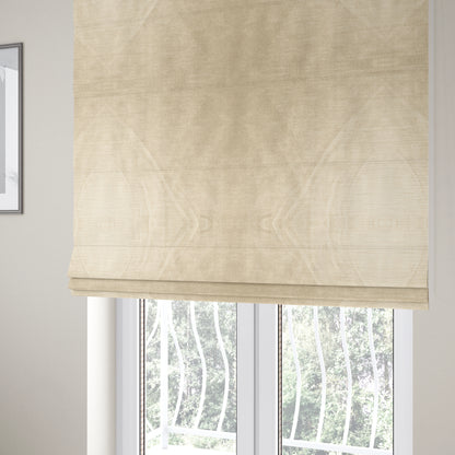 Liberty Textured Plain Shimmer Velvet White Upholstery Fabric CTR-2363 - Roman Blinds