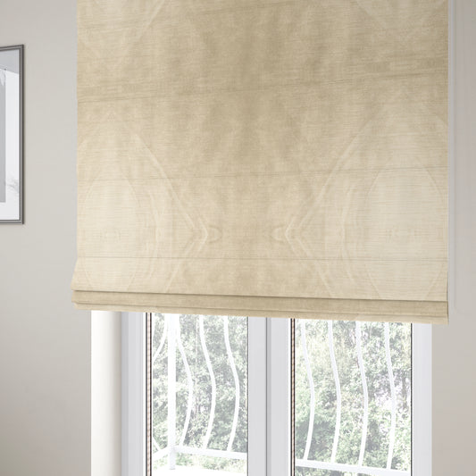 Liberty Textured Plain Shimmer Velvet White Upholstery Fabric CTR-2363 - Roman Blinds