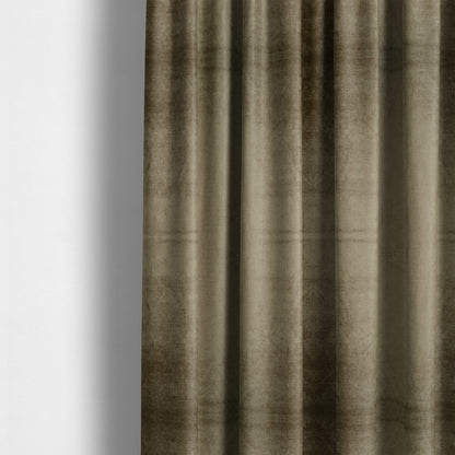 Liberty Textured Plain Shimmer Velvet Brown Upholstery Fabric CTR-2367 - Made To Measure Curtains