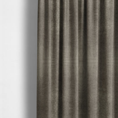 Liberty Textured Plain Shimmer Velvet Brown Upholstery Fabric CTR-2368 - Made To Measure Curtains