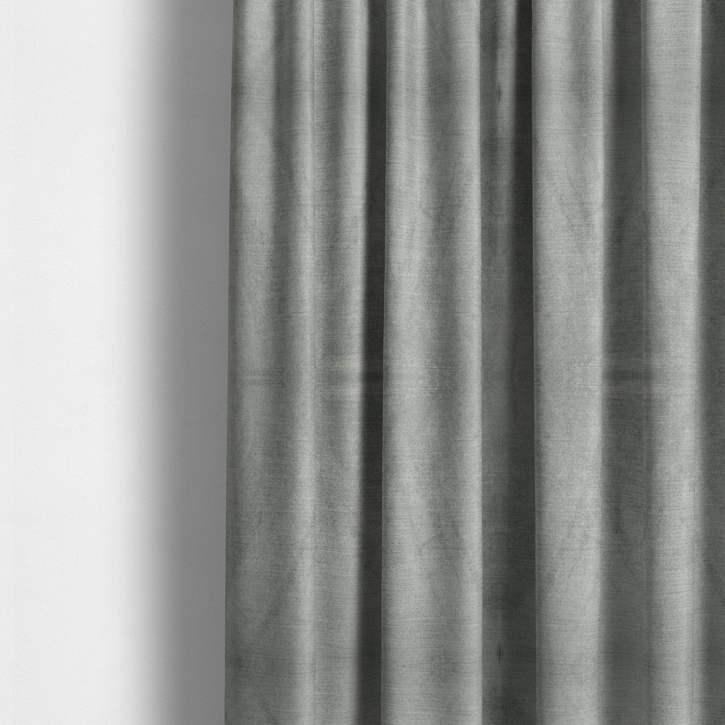 Liberty Textured Plain Shimmer Velvet Silver Upholstery Fabric CTR-2369 - Made To Measure Curtains