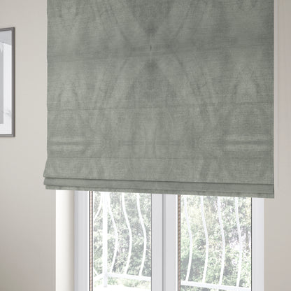 Liberty Textured Plain Shimmer Velvet Silver Upholstery Fabric CTR-2369 - Roman Blinds