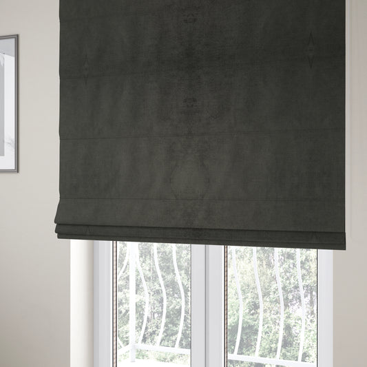 Liberty Textured Plain Shimmer Velvet Grey Upholstery Fabric CTR-2370 - Roman Blinds