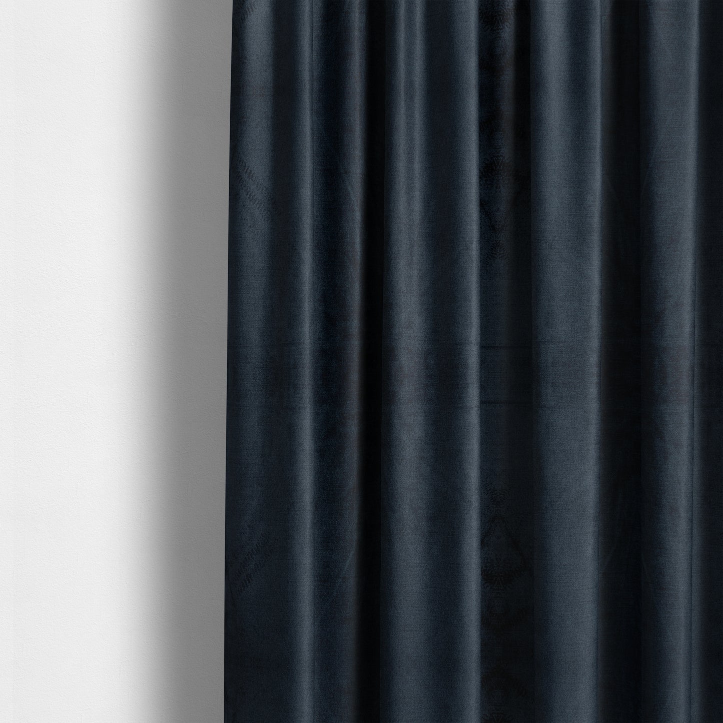 Liberty Textured Plain Shimmer Velvet Denim Blue Upholstery Fabric CTR-2375 - Made To Measure Curtains