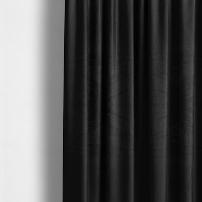 Liberty Textured Plain Shimmer Velvet Black Upholstery Fabric CTR-2377 - Made To Measure Curtains