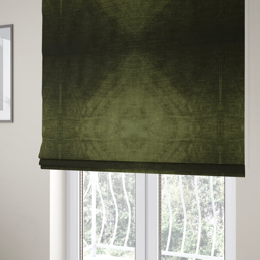 Liberty Textured Plain Shimmer Velvet Green Upholstery Fabric CTR-2380 - Roman Blinds