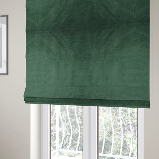 Liberty Textured Plain Shimmer Velvet Green Upholstery Fabric CTR-2381 - Roman Blinds