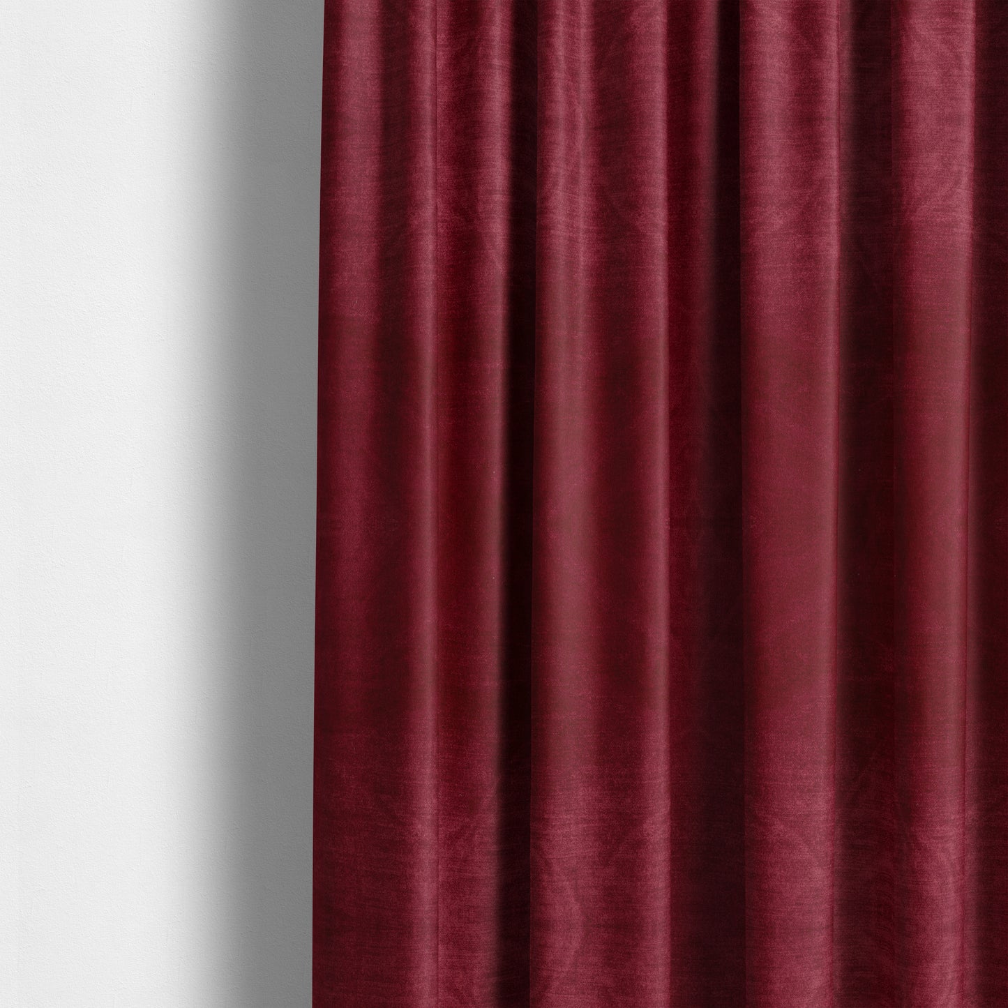 Liberty Textured Plain Shimmer Velvet Red Upholstery Fabric CTR-2385 - Made To Measure Curtains