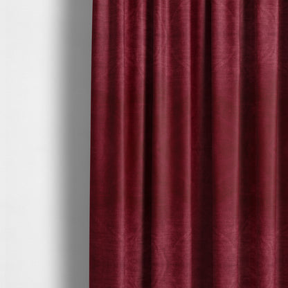 Liberty Textured Plain Shimmer Velvet Red Upholstery Fabric CTR-2385 - Made To Measure Curtains